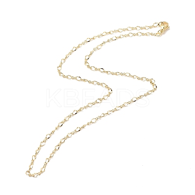Brass Figaro Chains Necklace for Women LS-NJEW-P265-02B-G-1