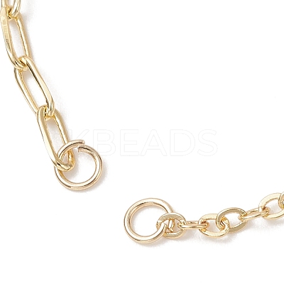 Brass Paperclip Chain Cable Chain Bracelet Slider Making AJEW-JB01523-1