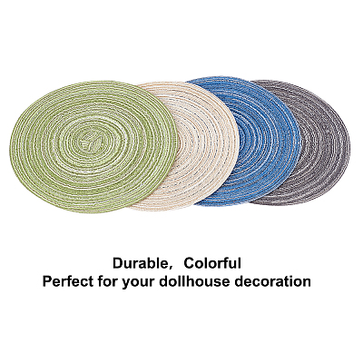 8Pcs 8 Colors Polyester Dollhouse Rugs DJEW-OC0001-38-1