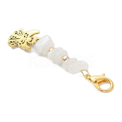 Tibetan Style Alloy Angel Pendant Decorations HJEW-JM03838-03-1