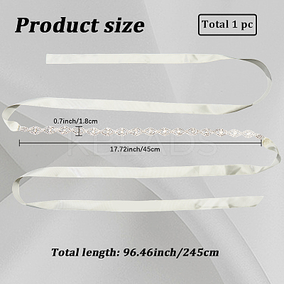 Metal Full Crystal Rhinestone Horse Eye Bridal Waist Belts for Wedding Dress AJEW-WH20080-65A-S-1