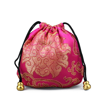 Chinese Style Stain Brocade Jewelry Packing Pouches PAAG-PW0001-161K-1-1