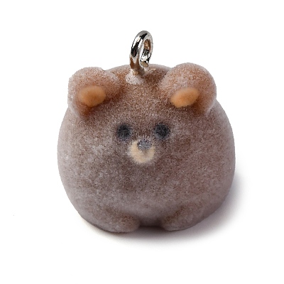Flocky Animal Resin Pendants FIND-S001-05C-1