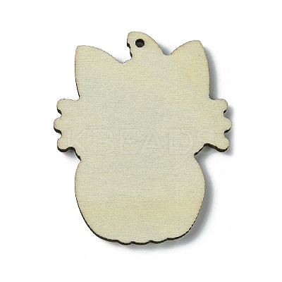 Halloween Single Face Printed Wood Big Pendants WOOD-H103-01-1