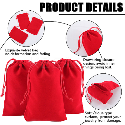 Rectangle Velvet Drawstring Pouches TP-BBC0001-06D-1