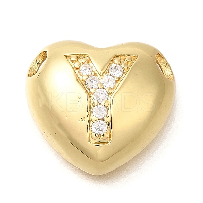Rack Plating Brass Micro Pave Cubic Zirconia Pendants KK-I722-04G-Y-1