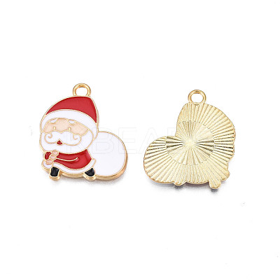 Rack Plating Alloy Enamel Pendants ENAM-N055-164-1