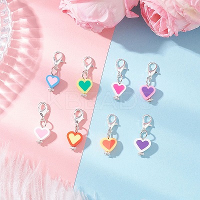 Polymer Clay Pendant Decorations HJEW-JM03949-1