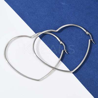 Tarnish Resistant 201 Stainless Steel Hoop Earrings X-EJEW-A052-11B-1