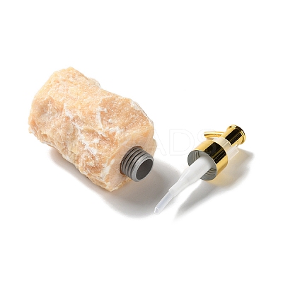 Raw Natural Yellow Jade Pump Press Bottles G-B131-02E-1