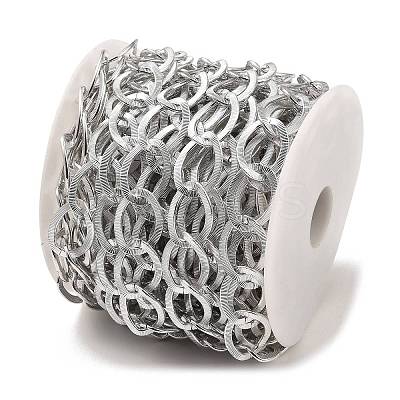 Aluminium Texture Curb Chains CHA-C002-07P-1