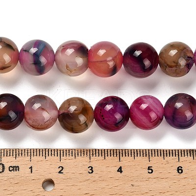 Dyed Natural Agate Beads Strands G-G203-10J-12mm-1