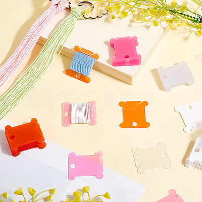 120Pcs 4 Colors Plastic Thread Winding Boards TOOL-CY0001-02-1