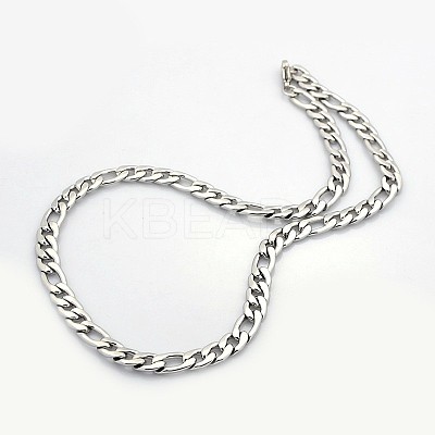 Tarnish Resistant Trendy Unisex 304 Stainless Steel Curb Chain Twisted Chain Necklaces LS-STAS-E063-05-1
