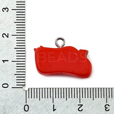 Christmas Opaque Resin Pendants CRES-D314-02P-04-1