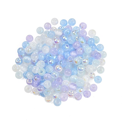 Mixed Color Imitation Cat Eye Glass Round Seed Beads SEED-NH0003-01A-08-1