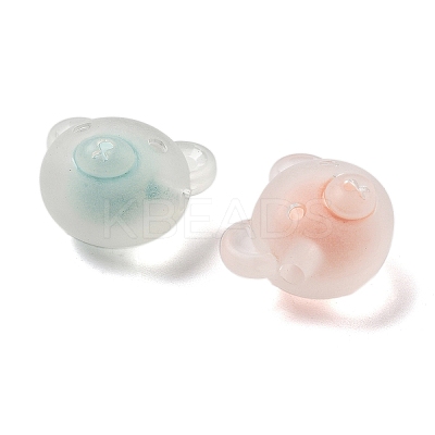 Frosted Transparent Acrylic Beads OACR-A032-19-1