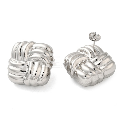 Non-Tarnish 304 Stainless Steel Stud Earrings LS-EJEW-G364-22P-1
