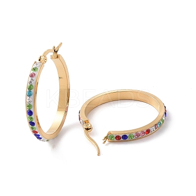 304 Stainless Steel Hoop Earrings EJEW-N0031-11G-03C-1