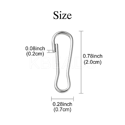 201 Stainless Steel Keychain Clasp Findings STAS-YW0001-79-1
