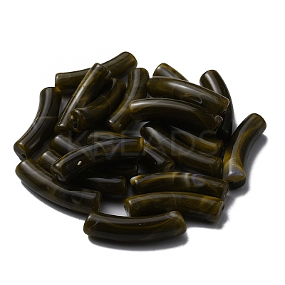 Opaque Acrylic Beads MACR-WH0007-83E-1