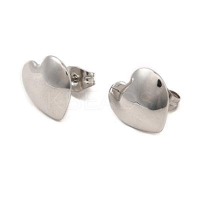 Non-Tarnish 304 Stainless Steel Heart Stud Earrings for Women EJEW-I281-07P-1
