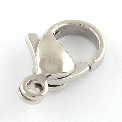 Tarnish Resistant Polished 316 Surgical Stainless Steel Lobster Claw Clasps STAS-R072-11-1