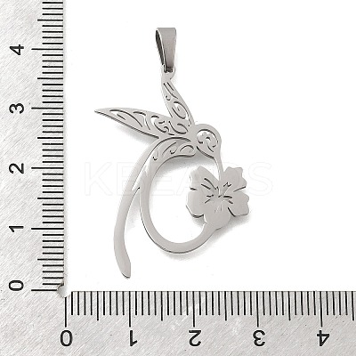 304 Stainless Steel Pendants STAS-U030-11P-1
