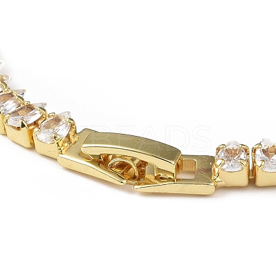 Cubic Zirconia Tennis Bracelet BJEW-L652-24G-02-1