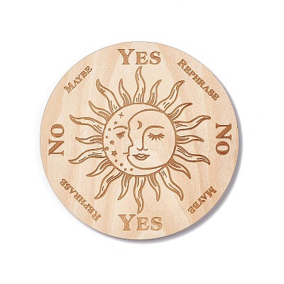 Wooden Carved Cup Mats LS-AJEW-P103-01B-1