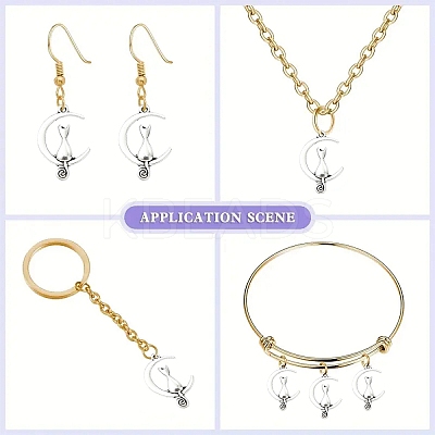 100Pcs Tibetan Style Alloy Pendants TIBE-YW0001-93-1