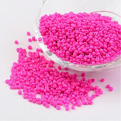 12/0 1.5~2mm Baking Paint Glass Seed Beads Loose Spacer Beads X-SEED-S001-K24-1