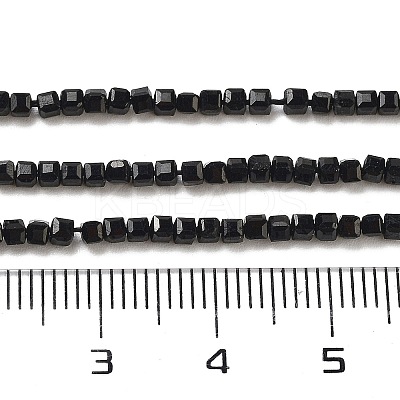 Natural Black Tourmaline Beads Strands G-H042-B21-01-1