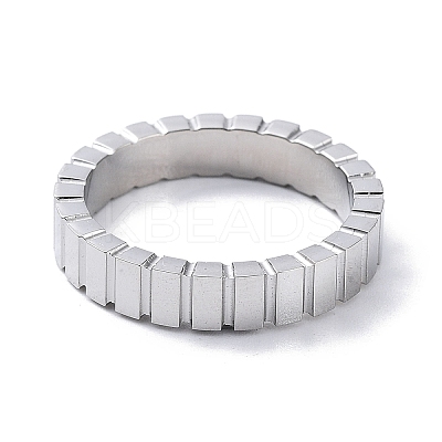 Non-Tarnish 304 Stainless Steel Grooved Finger Rings RJEW-G298-12P-1