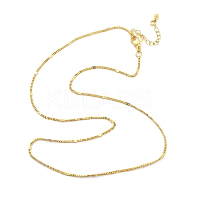 Brass Curb Chains Necklaces for Women NJEW-D302-18G-1