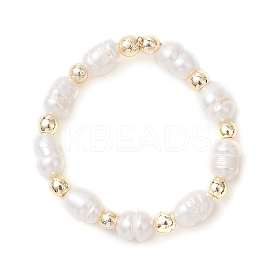 Adjustable Natural Cultured Freshwater Pearl Finger Rings for Women RJEW-JR00993-1