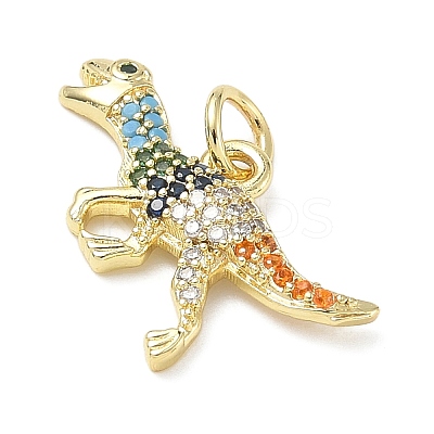 Brass Micro Pave Cubic Zirconia Pendants ZIRC-I356-10G-1