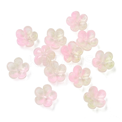Dyed & Heated Glass Bead Caps GLAA-C042-01H-1