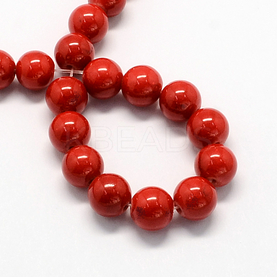 Natural Dyed Mashan Jade Gemstone Bead Strands G-R272-6mm-01-1