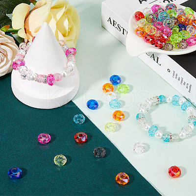 Transparent Acrylic Large Hole Beads MACR-SC0001-33-1
