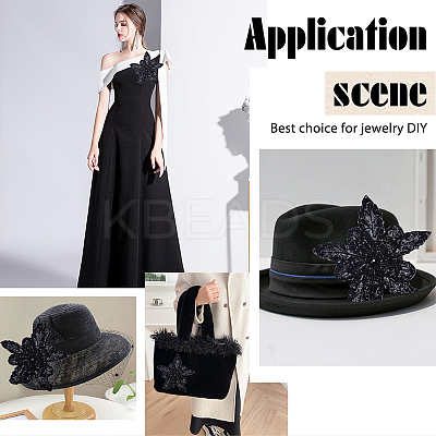 3D Flower Shape Polyester Embroidery Applqiues DIY-WH0304-947-1