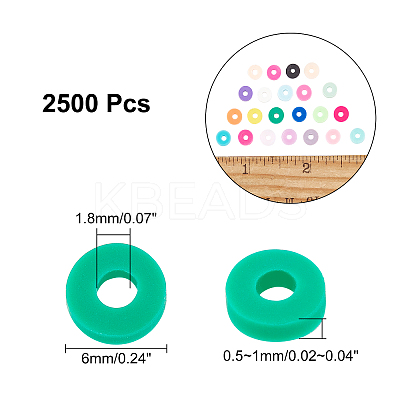 2500Pcs 10 Colors Handmade Polymer Clay Beads Strands CLAY-AR0001-24C-1