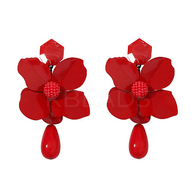 Alloy & Resin Dangle Stud Earrings FS-WG0AF0D-01-1