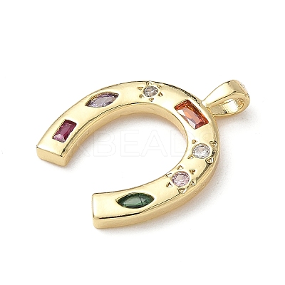 Brass Micro Pave Cubic Zirconia Pendants KK-I371-20G-1