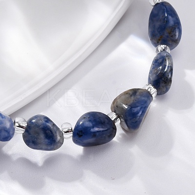 Natural Sodalite Beaded Bracelets for Women G-P563-07P-12-1