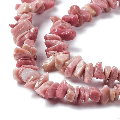 Natural Rhodonite Chip Beads Strands G-G905-01-1