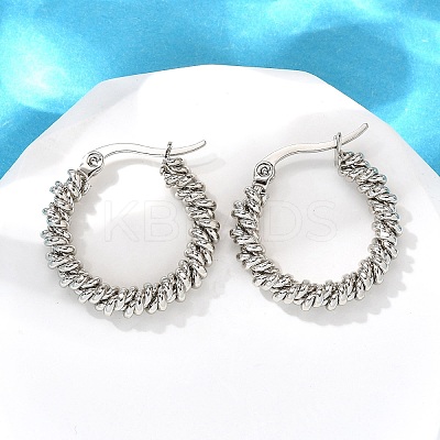 201 Stainless Steel Hoop Earrings EJEW-Q026-14P-A-1