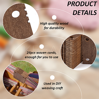 24Pcs Wooden Blocking Boards DIY-BC0014-31B-1