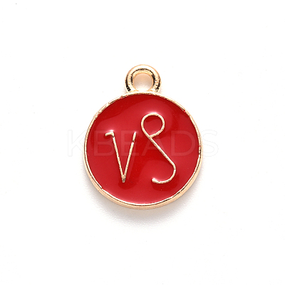 Alloy Enamel Pendants ENAM-S124-01B-07E-1