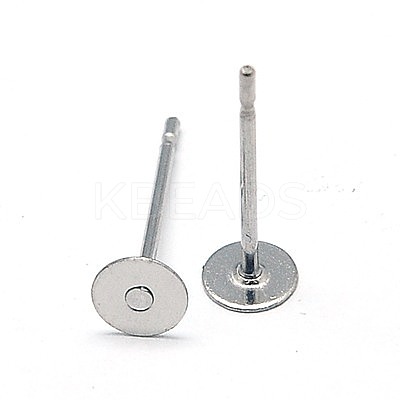 Non-Tarnish 304 Stainless Steel Stud Earring Findings X-STAS-E025-6-1